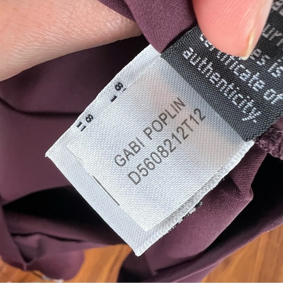 Diane Von Furstenberg Gabi Poplin Ruched Dress Burgundy Red Size 4 - Picture 7 of 8